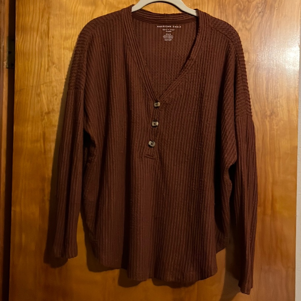 AE soft and plush waffle long sleeve